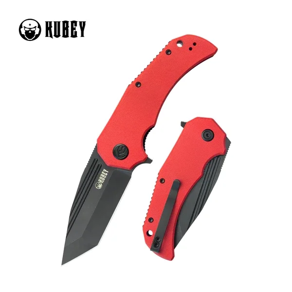 Nóż składany Kubey Bravo One Tanto Red G10, Blackwashed AUS-10 by Mikkel Willumsen (KU318B) Kup teraz