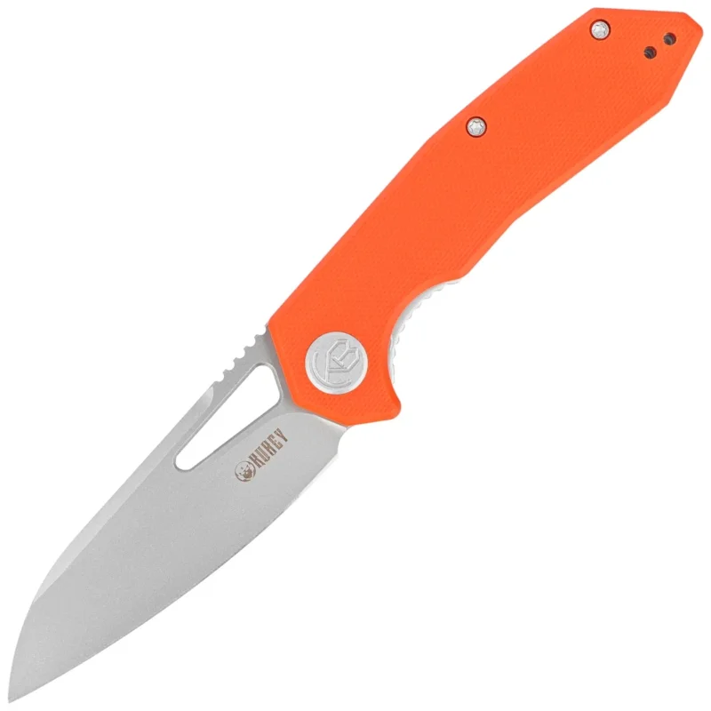 Wysoka jakość Kubey Knife Vagrant Orange G10, Sand Blasted 14C28N by Maksim Tkachuk (KU291L)