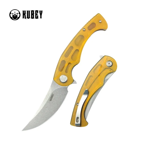 Niska cena Kubey Knife Scimitar Ultem, Bead Blasted AUS-10 (KU173A)