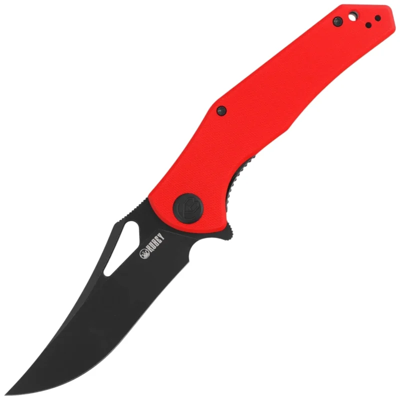 Cena promocyjna Nóż składany Kubey Phemius KU149F Red G10, Black Stonewashed 14C28N