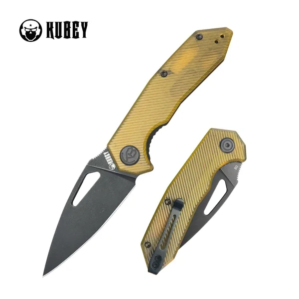 Nóż składany Kubey Coeus Ultem, Black Stonewashed D2 (KU122Q) Ostatnia szansa