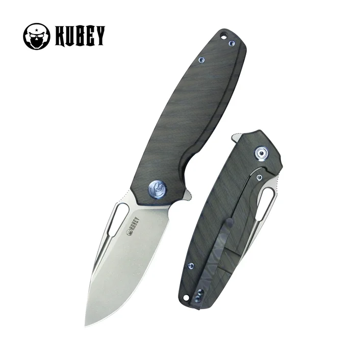 Tylko dziś Kubey Tityus KB360E Knife Flamed Titanium, Bead Blasted 14C28N