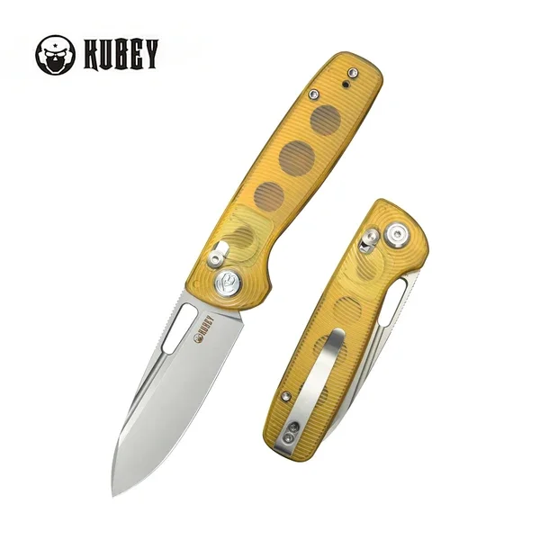 Nóż składany Kubey Bluff KU248A Clear Ultem, Sandblasted 14C28N by Garet Caronna Dostępne od ręki