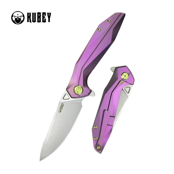 Nóż składany Kubey Nova FL KB235D, Purple Titanium, Bead Blasted 14C28N Hit cenowy