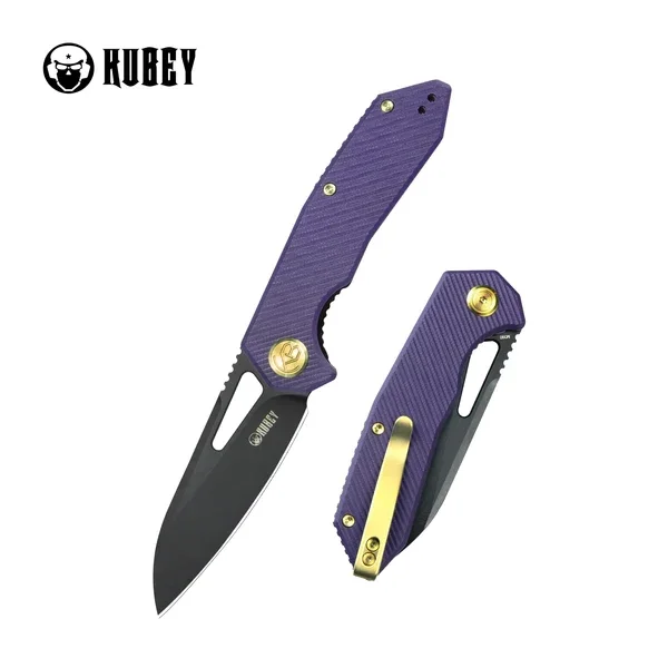 Wyprzedaż Nóż składany Kubey Vagrant Purple G10, Black Stonewashed M390 by Maksim Tkachuk (KB291W)