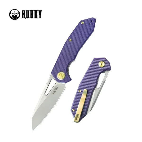 Najlepsza cena Nóż składany Kubey Vagrant Purple G10, Sandblasted M390 by Maksim Tkachuk (KB291S)