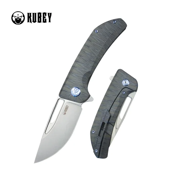 Kubey Knife Hyperion Flame Titanium, Sandblasted CPM S35VN by Jelly Jerry (KB368F) Ostatnia szansa