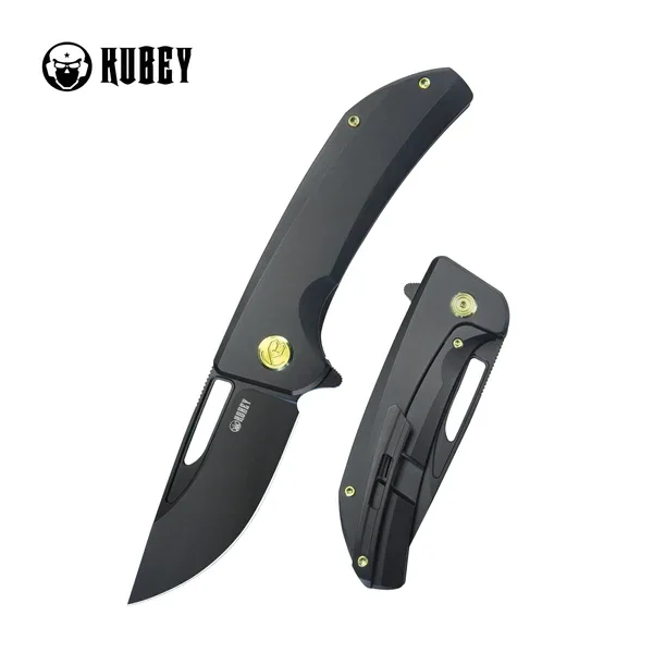 Nóż składany Kubey Hyperion Black Titanium, Black CPM S35VN by Jelly Jerry (KB368B) Nowy
