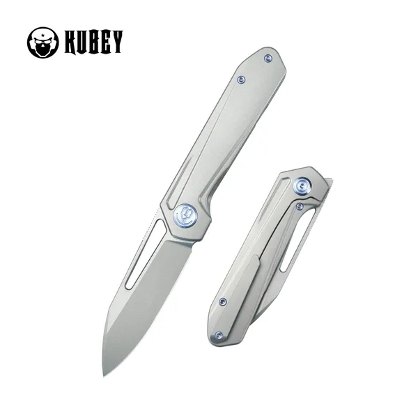 Zamów dziś Nóż składany Kubey Royal Gray Titanium, Sandblasted M390 by Colin Maisonpierre (KB321I)
