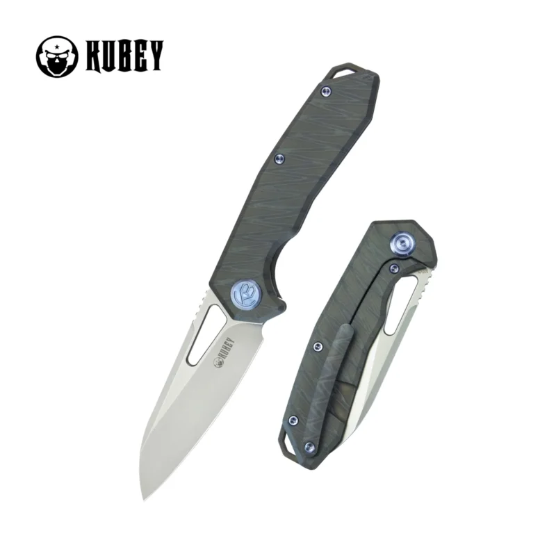 Kubey Vagrant Knife Flamed Titanium, Beadblasted CPM S35VN by Maksim Tkachuk (KB284E) Wysoka jakość