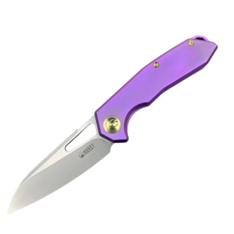 Nowy Nóż składany Kubey Vagrant Purple Titanium, Beadblasted CPM S35VN by Maksim Tkachuk (KB284D)