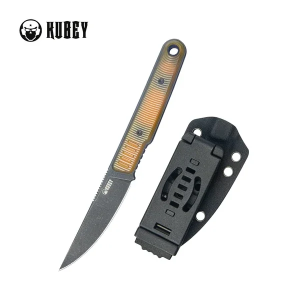 Nóż Kubey JL Kwaiken Fixie Bead Blasted Ultem, Black Stonewashed 14C28N by Justin Lundquist (KU355D) Bestseller
