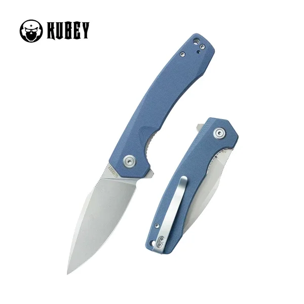 Szybka dostawa Kubey Knife Calyce Blue G10, Bead Blasted AUS-10 (KU901M)