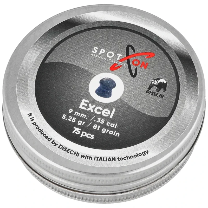 Spoton Excel .35/9mm AirGun Pellets, 75 psc 5.25g/81.0gr Do wyczerpania zapasów
