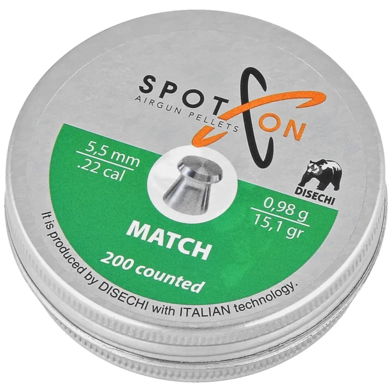Tani Spoton Match .22/5.5mm AirGun Pellets, 200 psc 0.98g/15.10gr