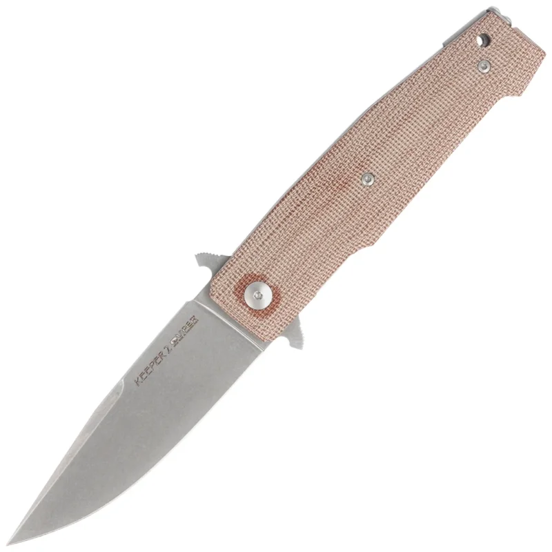Kup online Viper Keeper 2 Natural Canvas Micarta, Stonewashed Elmax by Fabrizio Silvestrelli Knife (V6000CN)