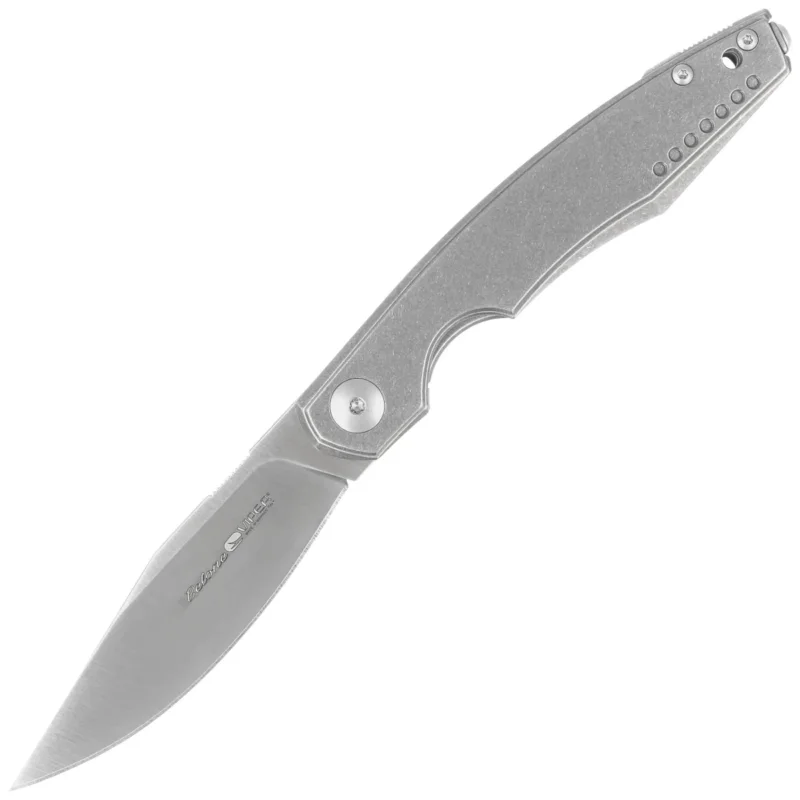 Tani Nóż składany Viper Belone Grey Titanium, Satin M390 by Jesper Voxnæs (V5970TITI)