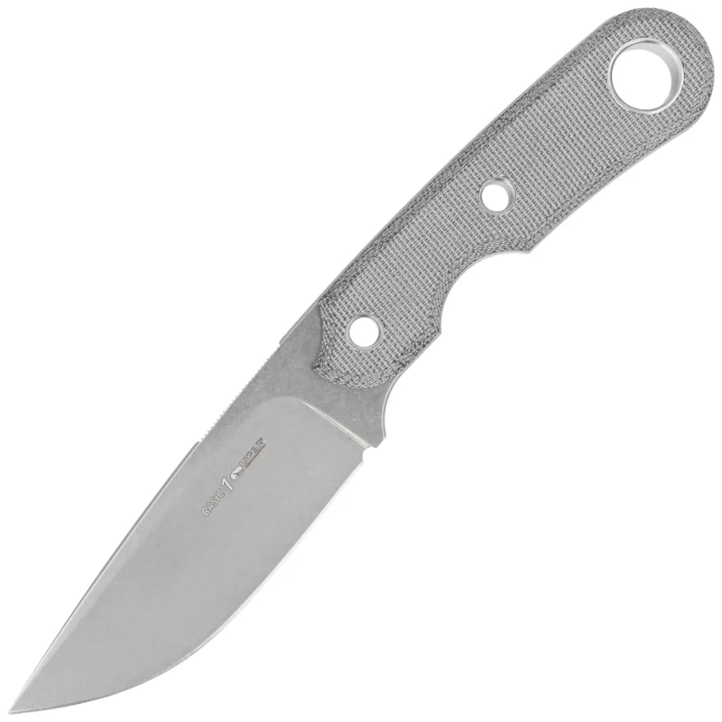 Nóż Viper Basic 1 Black Canvas Micarta, Stonewashed D2 by Tommaso Rumici (VT4028CB) Super okazja