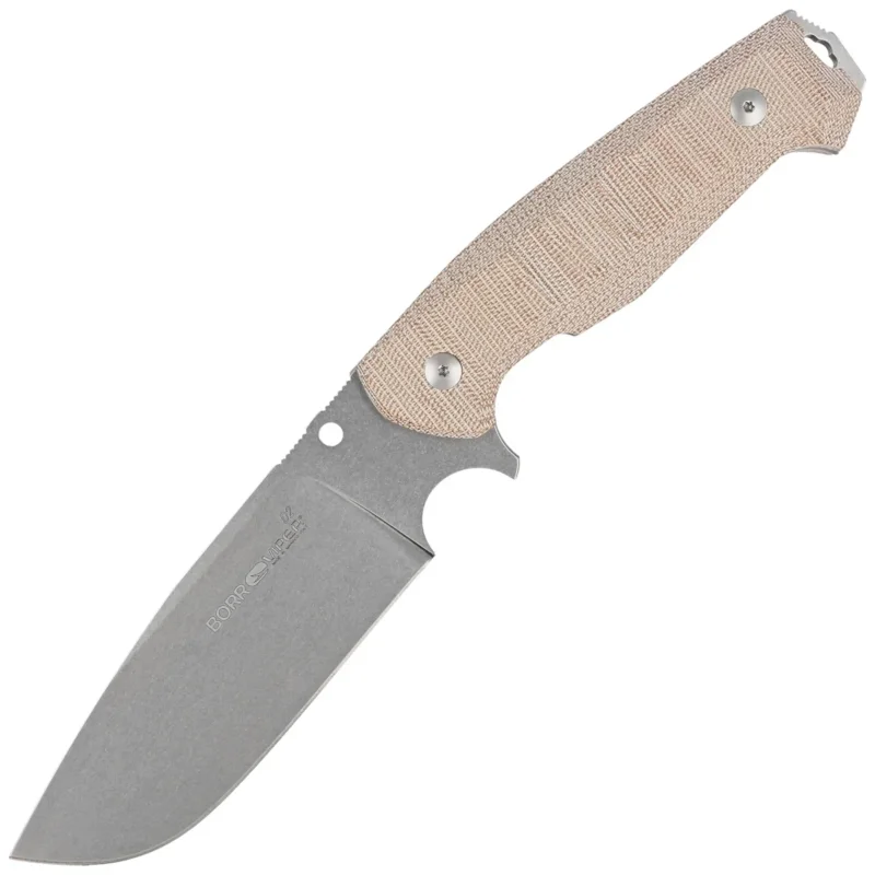 Viper Borr Natural Canvas Micarta, Stonewashed D2 by Jesper Voxnæs knife (VT4008SWCN) Dostępne od ręki