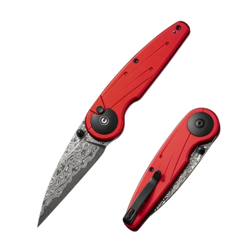 Nie przegap Civivi Knife Starflare Red Aluminium, Damascus (C23052-DS1)