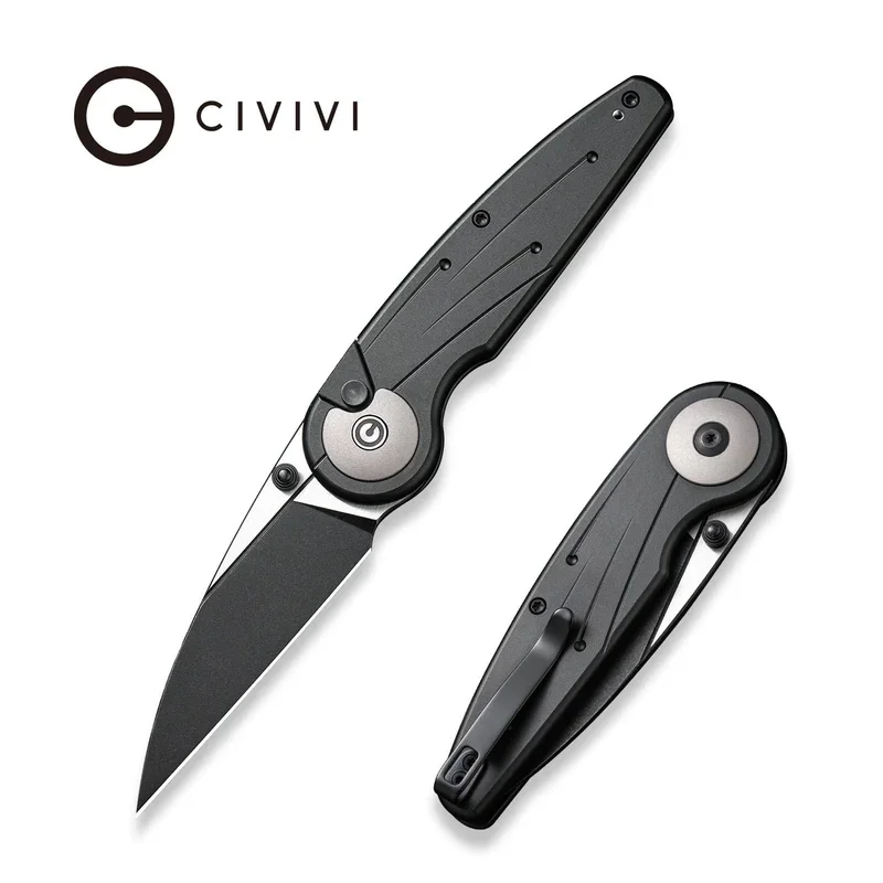 Nóż składany Civivi Starflare Black Aluminium, Black Stonewashed/Satin Nitro-V (C23052-1) Wybór klientów