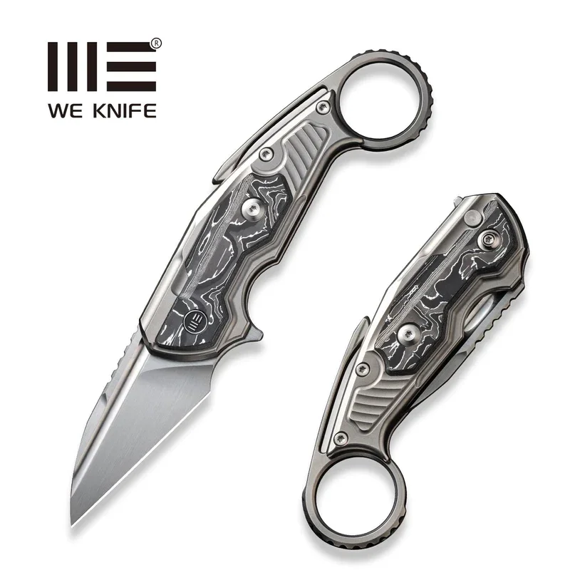 WeKnife Yardbird Gray Titanium/Aluminum Foil Carbon Fiber, Hand Rubbed Satin CPM 20CV by Maciej Torbé (WE22021-3) Hit sprzedaży