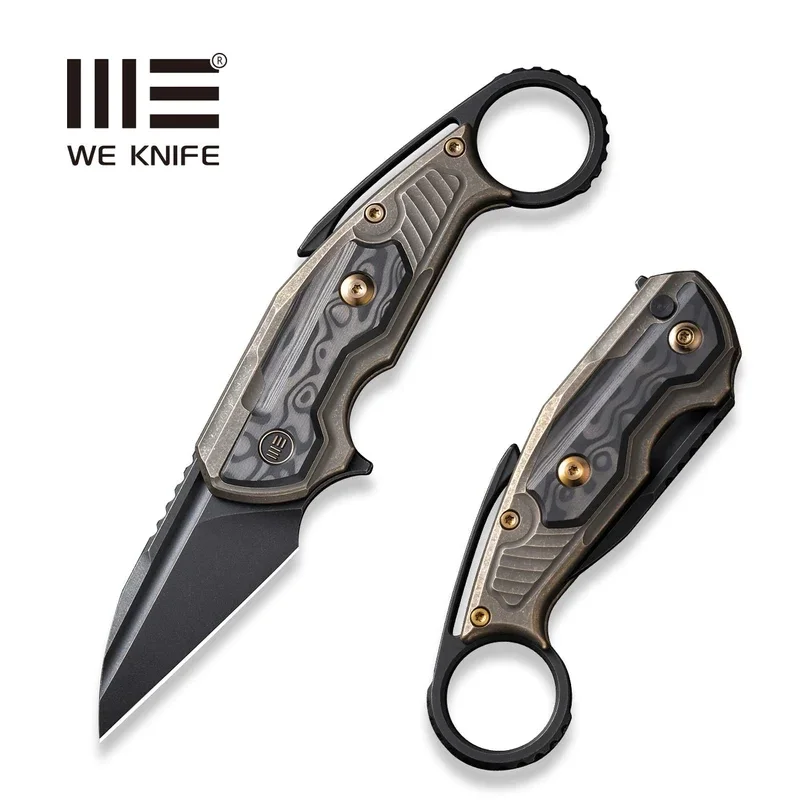 WeKnife Yardbird Bronze Titanium/Rose Carbon Fiber, Black Stonewashed CPM 20CV by Maciej Torbé (WE22021-2) Nie przegap