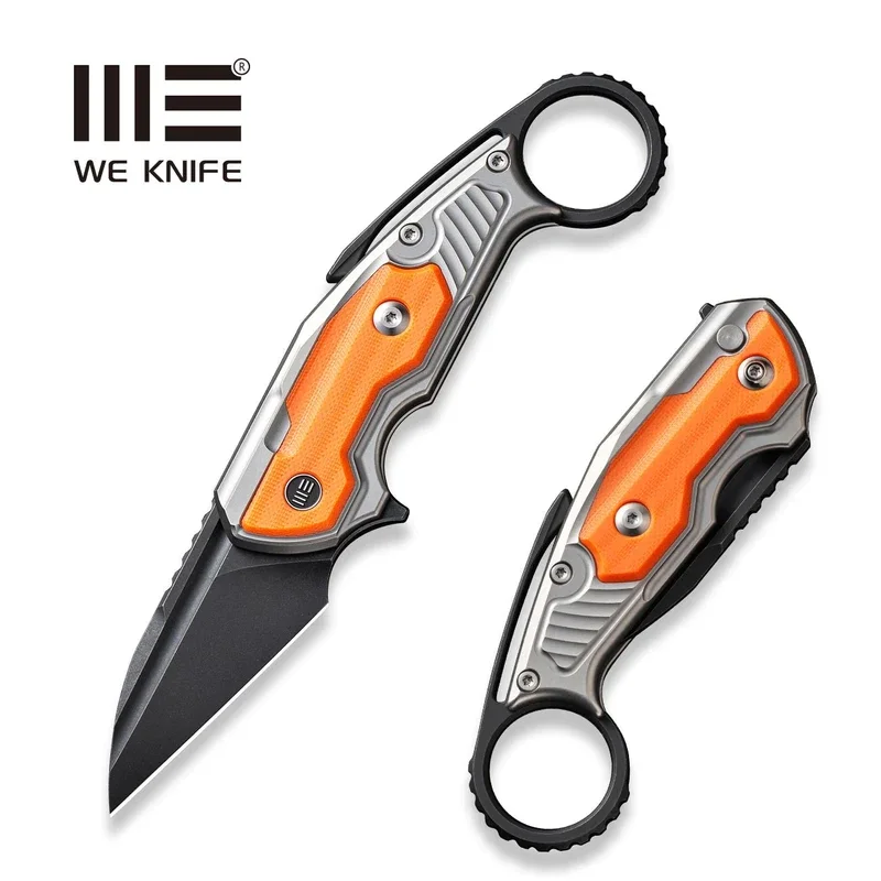 Szybka dostawa WeKnife Yardbird Gray Titanium/Orange G10, Black Stonewashed CPM 20CV by Maciej Torbé (WE22021-1)