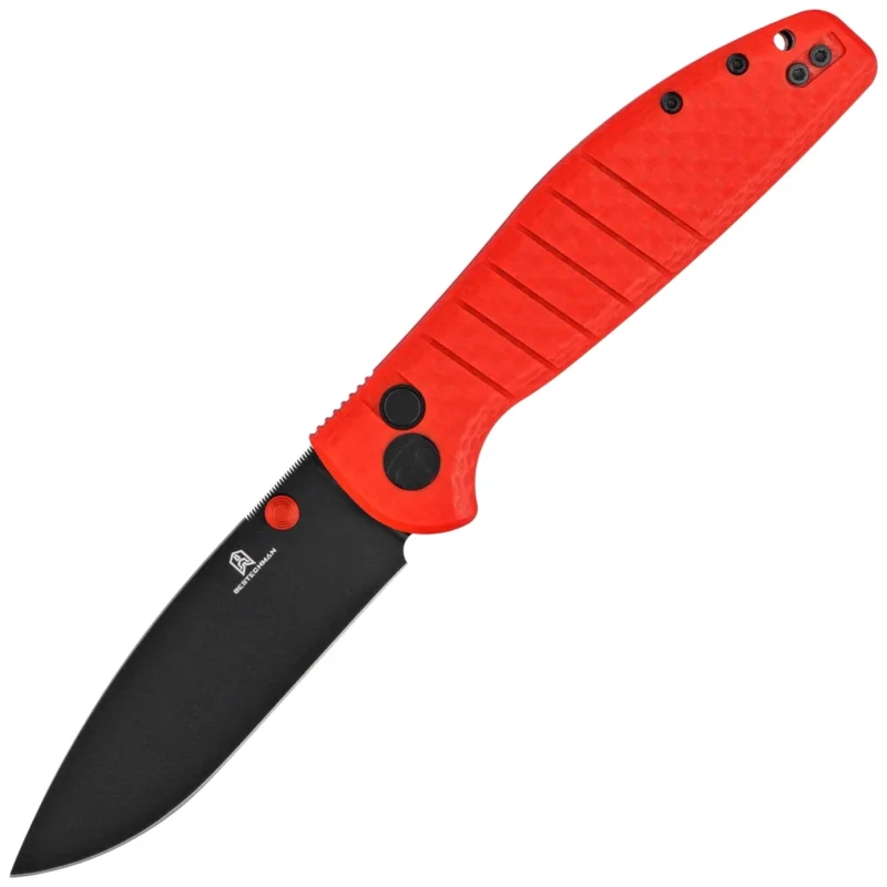 Bestechman Knife Goodboy Red G10, Black PVD D2 by Keanu Alfaro (BMK04L) Premium