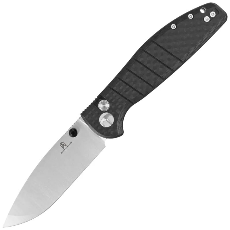 Nóż składany Bestechman Goodboy Black Shredded G10, Stonewashed/Satin D2 by Keanu Alfaro (BMK04K) Tani