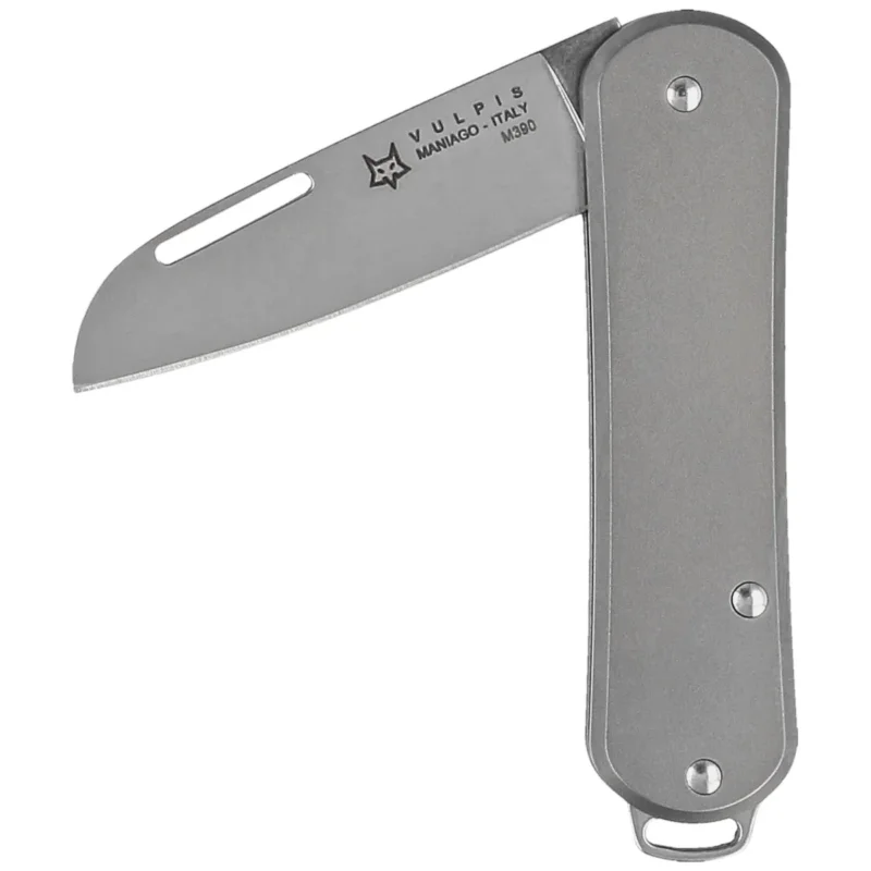 Fox Vulpis Pocket Knife Sandblasted Titanium, Polished M390 (FX-VP108 TI) Najlepsza cena