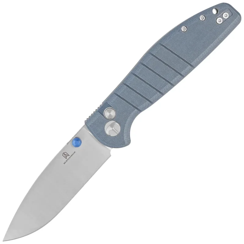 Nie przegap Bestechman Knife Goodboy Blue G10, Satin D2 by Keanu Alfaro (BMK04I)