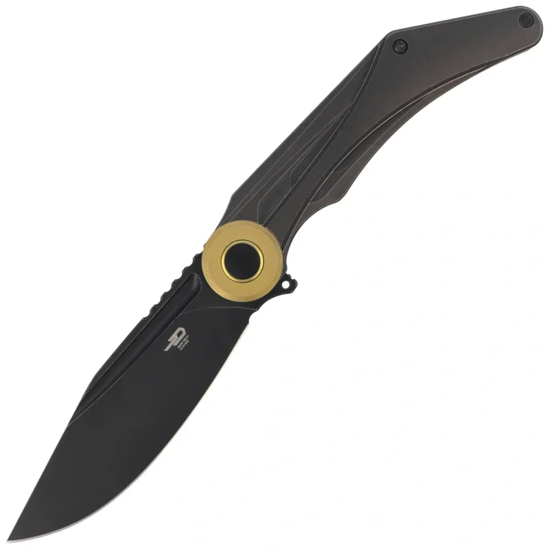 Oferta limitowana Nóż składany Bestech Seraph Black Bronze Titanium, Black Stonewashed M390 by Kombou (BT2403E)
