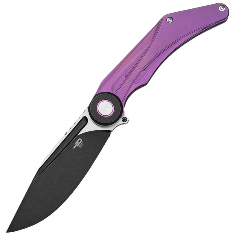 Bestech Seraph Knife Purple Titanium, Black Stonewashed / Satin M390 by Kombou (BT2403C) Oferta