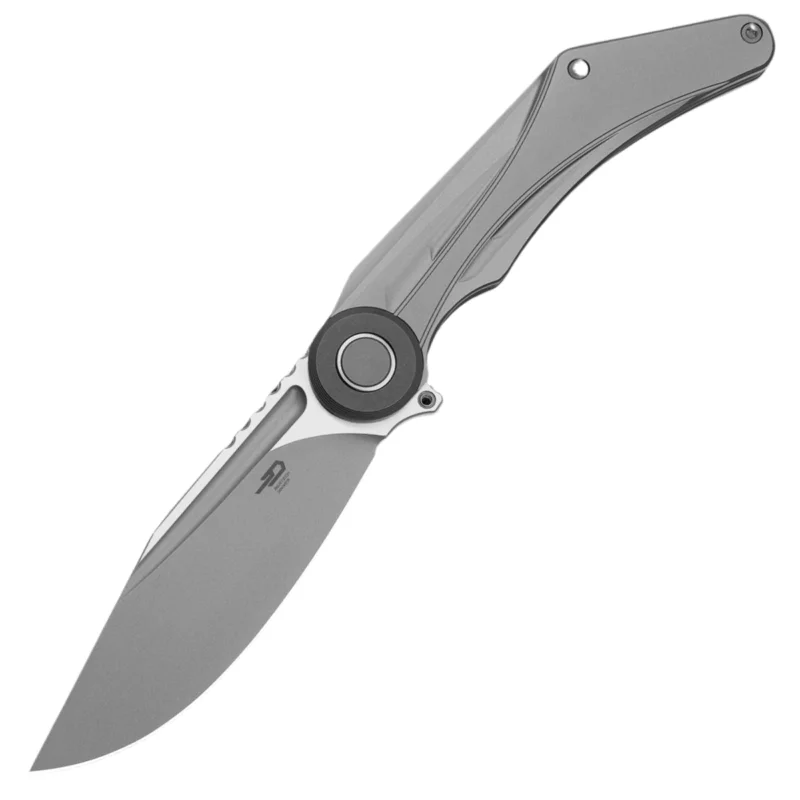 Nóż składany Bestech Seraph Grey Titanium, Bead Blasted / Satin M390 by Kombou (BT2403A) Ostatnia szansa