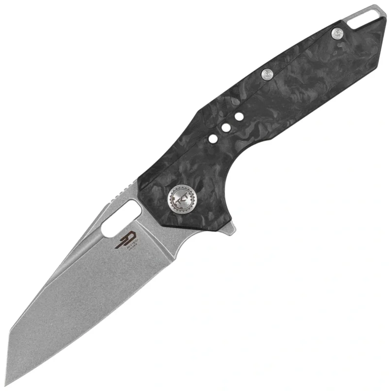 Kup teraz Nóż składany Bestech Nyxie 3 Grey Titanium / Marble Carbon Fiber, Bead Blasted / Stonewashed CPM S35VN by Todd Knife and Tool (BT2308C)