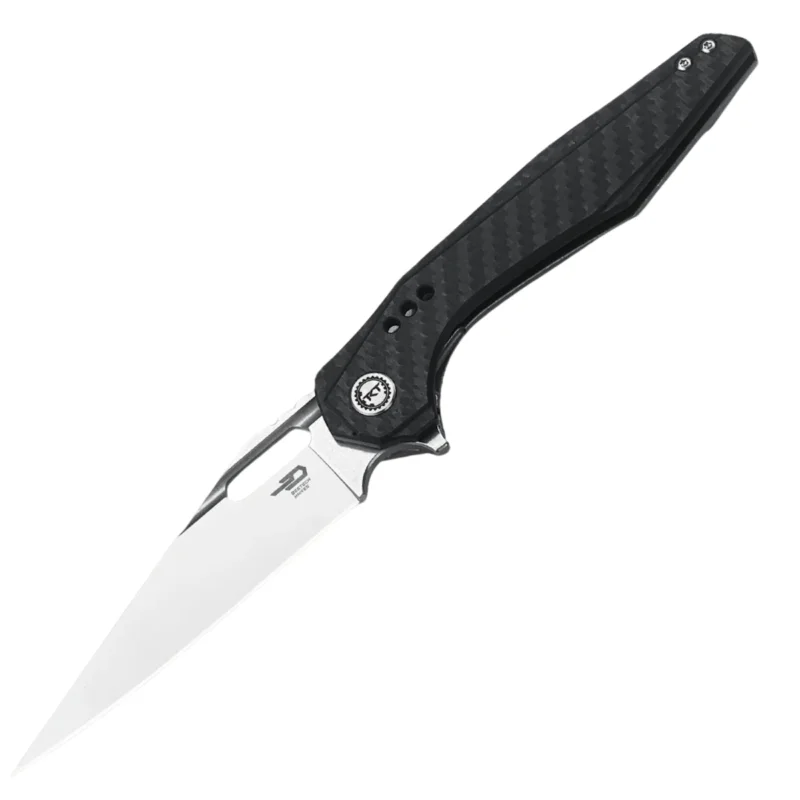 Nóż składany Bestech Malware Grey Titanium/Carbon Fiber, Stonewashed/Satin CPM S35VN by Todd Knife and Tool (BT1902C) Popularny