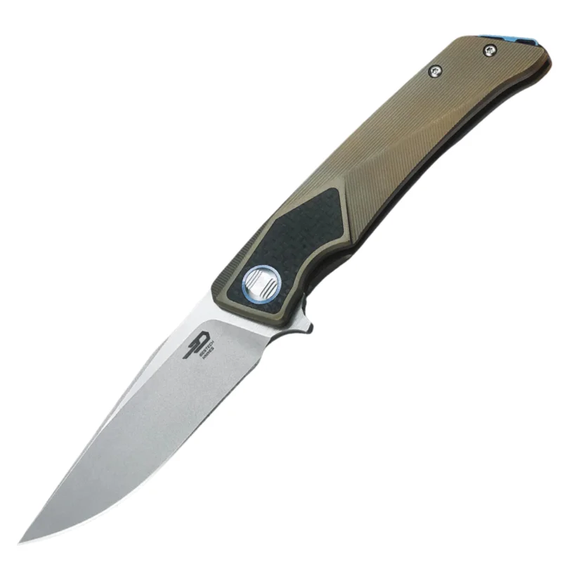 Nóż składany Bestech Sky Hawk Bronze Titanium/Carbon Fiber, Bead Blasted/Satin CPM S35VN (BT1804D) Cena promocyjna