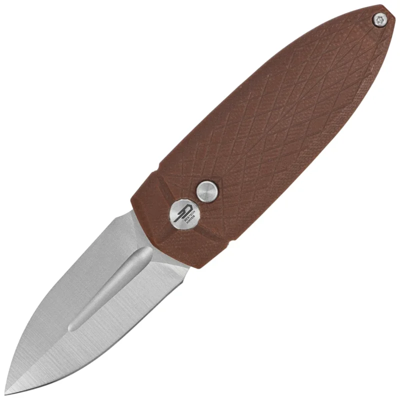 Szybka dostawa Nóż składany Bestech QUQU Brown G10, Satin 14C28N by Gogo (BG57A-3)