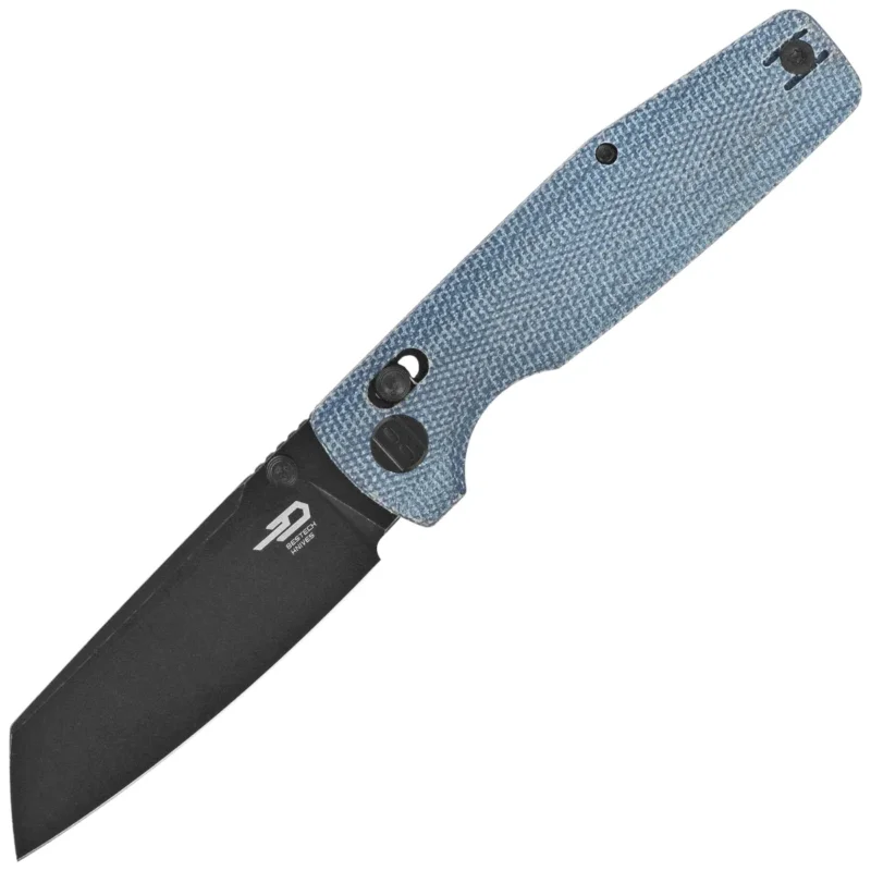 Nóż składany Bestech Slasher Blue Micarta, Black Stonewashed D2 (BG56C-2) Premium