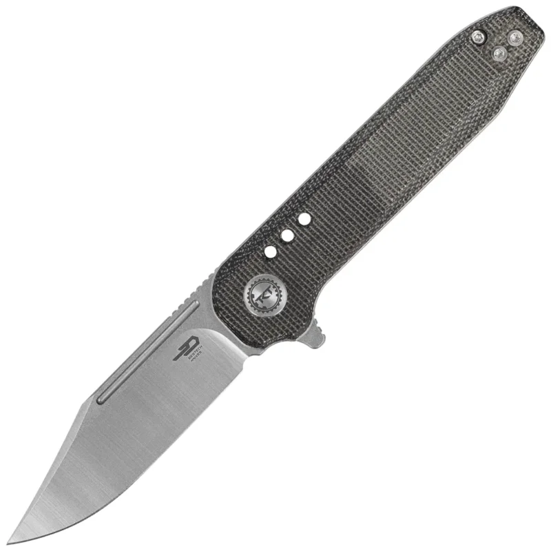 Wysoka jakość Nóż składany Bestech Syntax CP Black Micarta, Stonewashed/Satin CPM 154CM by Todd Knife and Tool (BG41D)