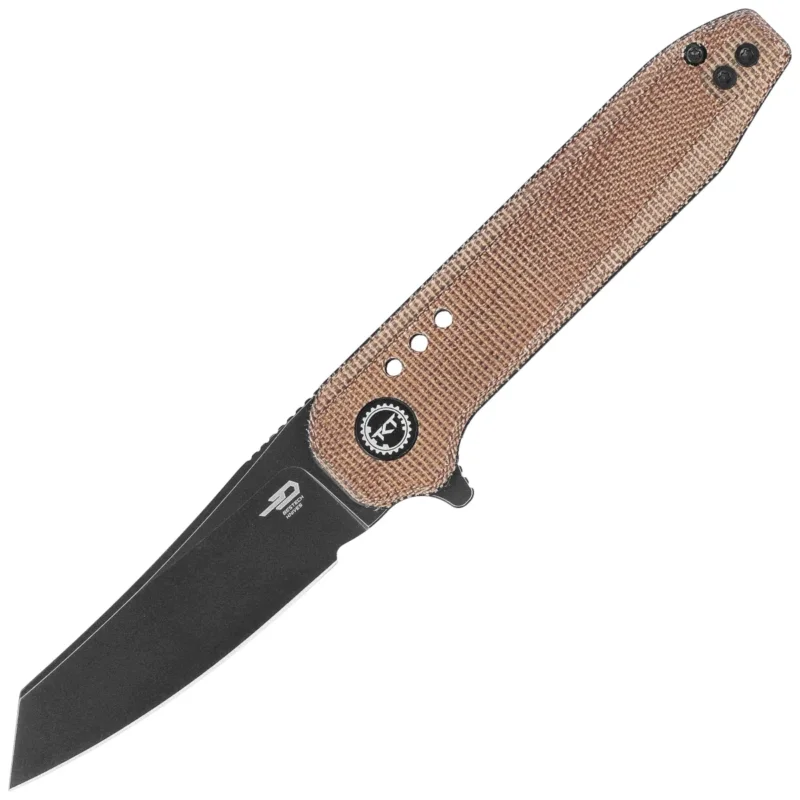 Bestseller Bestech Syntax Natural G10, Black Stonewashed 14C28N by Todd Knife and Tool (BG40F)