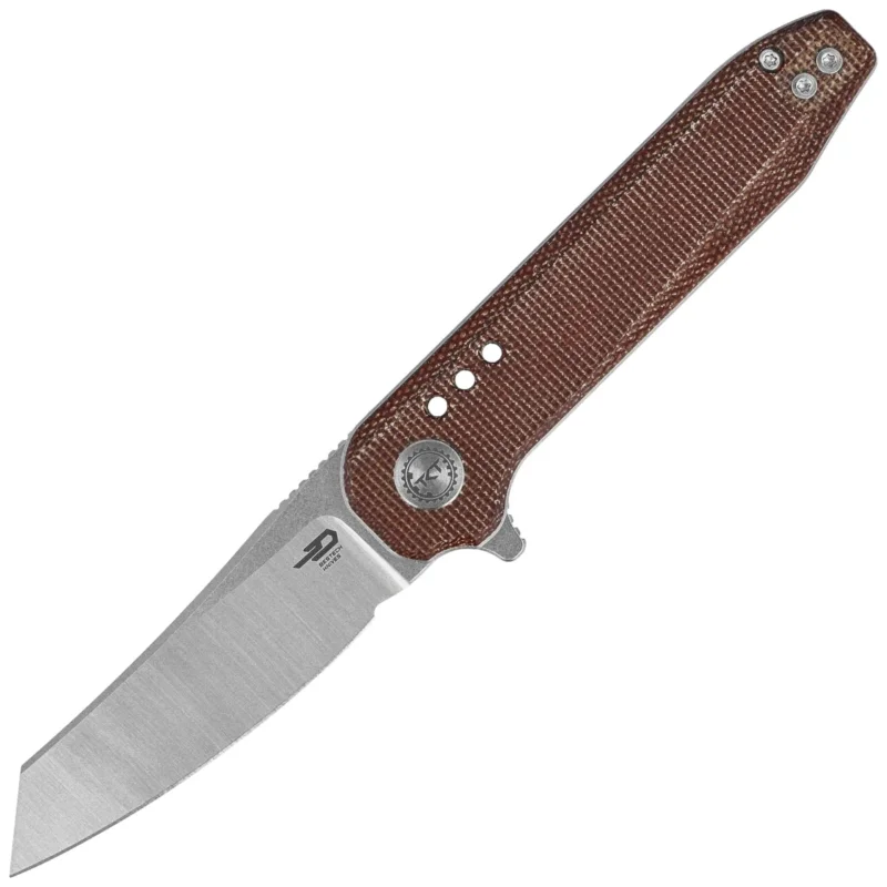 Szybka dostawa Bestech Syntax Natural Micarta, Stonewashed/Satin 14C28N by Todd Knife and Tool (BG40E)