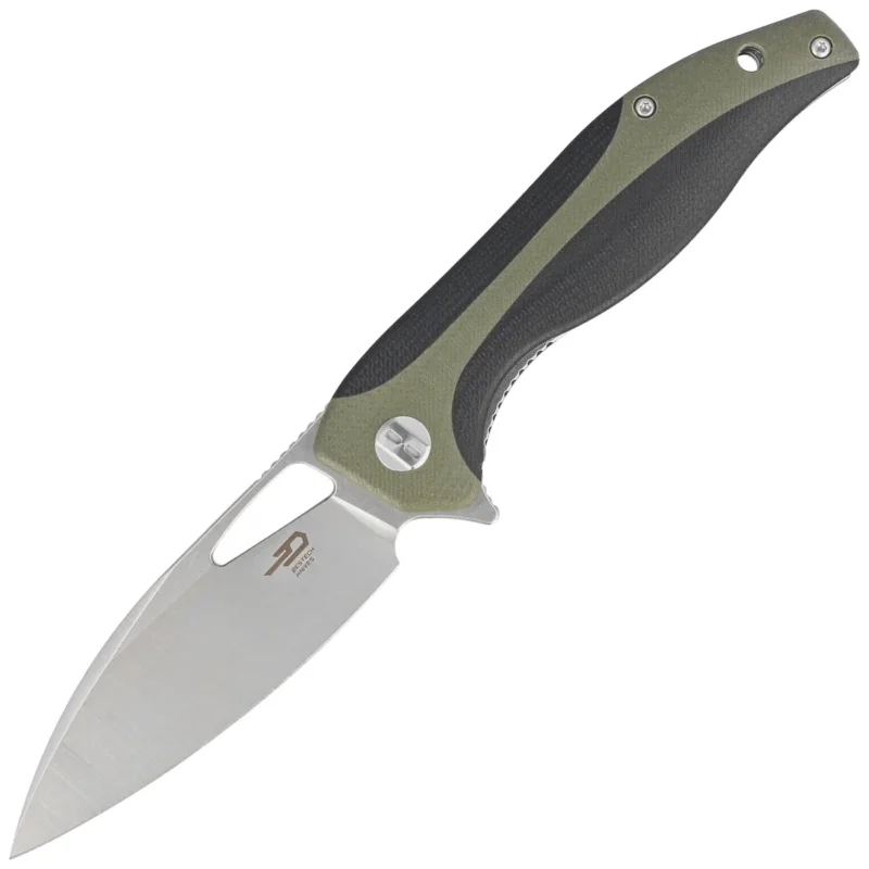 Bestech Komodo Black/Green G10, Stonewashed/Satin D2 Knife (BG26A) Promocja