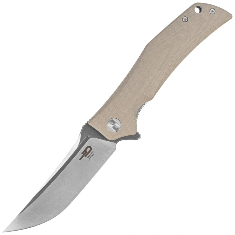 Nowy Nóż składany Bestech Scimitar Beige G10, Gray/Satin D2 (BG05C-2)