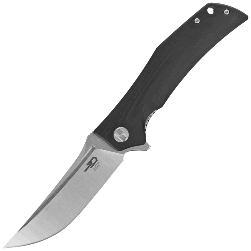 Wybór klientów Bestech Scimitar Black G10, Stonewashed/Satin D2 Knife (BG05A-1)