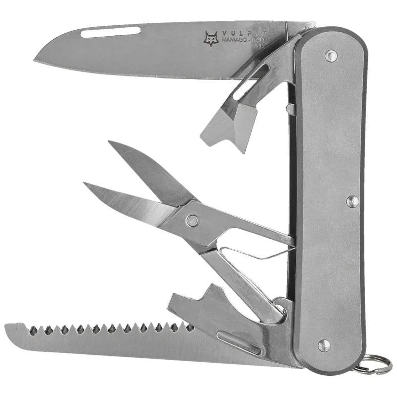 Fox Vulpis SF5 Sandblasted Titanium, Polished M390 Pocket Knife (FX-VP130-SF5 TI) Wyjątkowa oferta