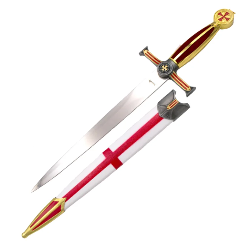 Sztylet templariuszy Decor Habitat Templar Dagger Gold/Red ABS, Satin (10825R) Nie przegap