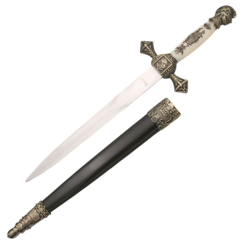 Decor Habitat Medieval Dagger, White ABS, Satin (13747-4) Promocja