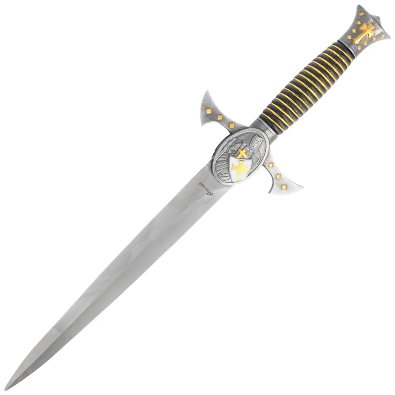 Ekspresowa dostawa Decor Habitat Templar Dagger, Black/Gold ABS, Satin Stainless Steel (S0298)